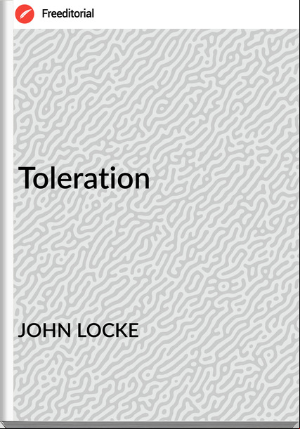 JOHN LOCKE - Toleration
