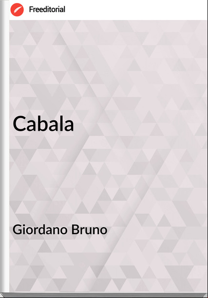 Giordano Bruno - Cabala
