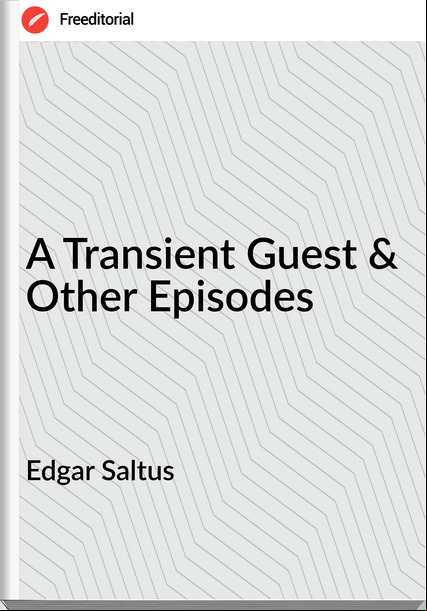 Edgar Saltus - A Transient Guest & Other Episodes
