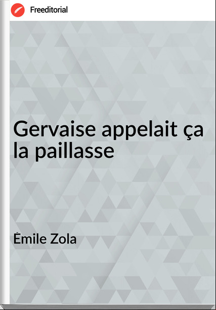 Émile Zola - Gervaise appelait ça la paillasse