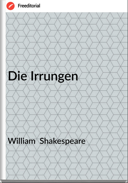 William Shakespeare Die Irrungen
