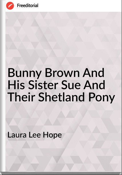 Laura Lee Hope - Bunny Brown And His Sister Sue And Their Shetland Pony
