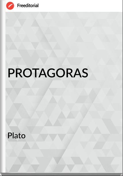  Plato - PROTAGORAS