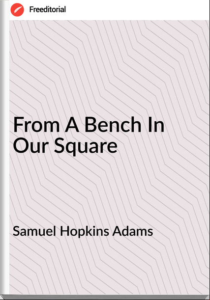 Samuel Hopkins Adams From A Bench In Our Square