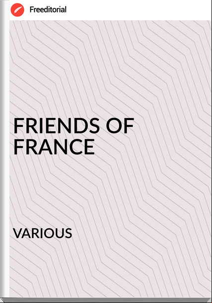                VARIOUS - FRIENDS OF 