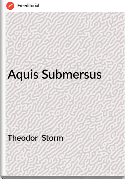 Theodor Storm Aquis Submersus