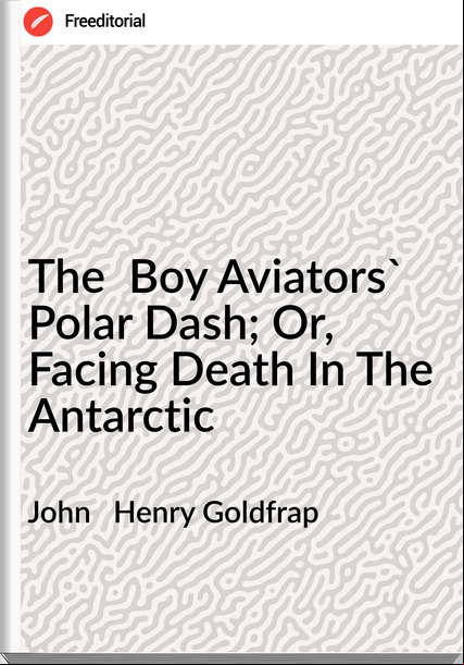 John Henry Goldfrap The Boy Aviators' Polar Dash; Or, Facing Death In The Antarctic