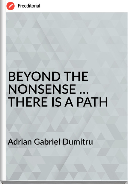Adrian Gabriel Dumitru - BEYOND THE NONSENSE … THERE IS A PATH